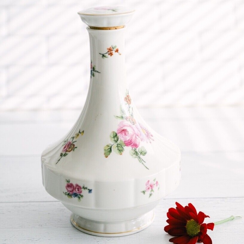 Antique Haviland Limoges France Chantilly Barber Bottle Decanter